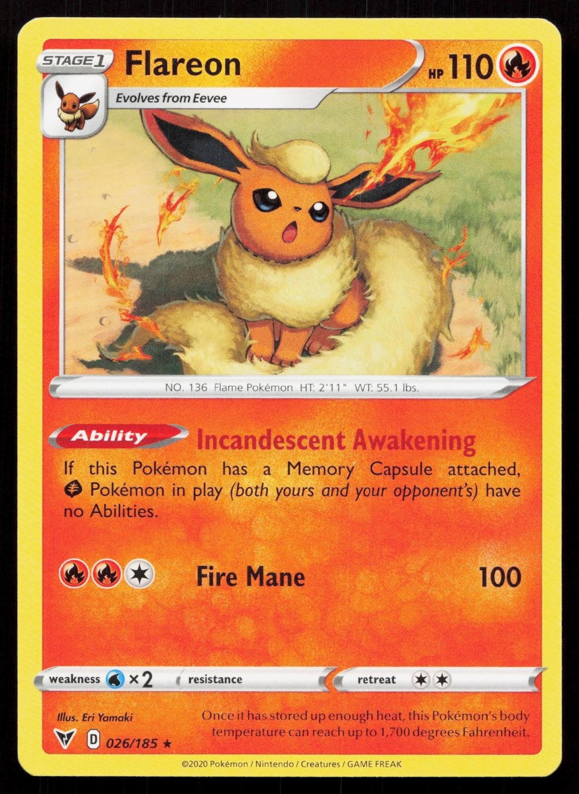 FLAREON 026/185 VIVID VOLTAGE NM - Mastercoins