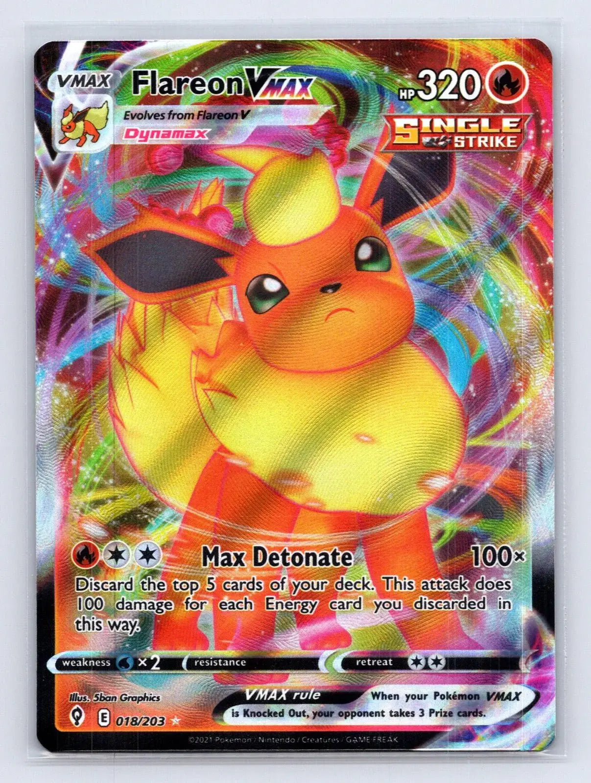 Flareon VMAX 018/203 Evolving Skies Pokemon NM - Mastercoins