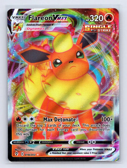 Flareon VMAX 018/203 Evolving Skies Pokemon NM - Mastercoins