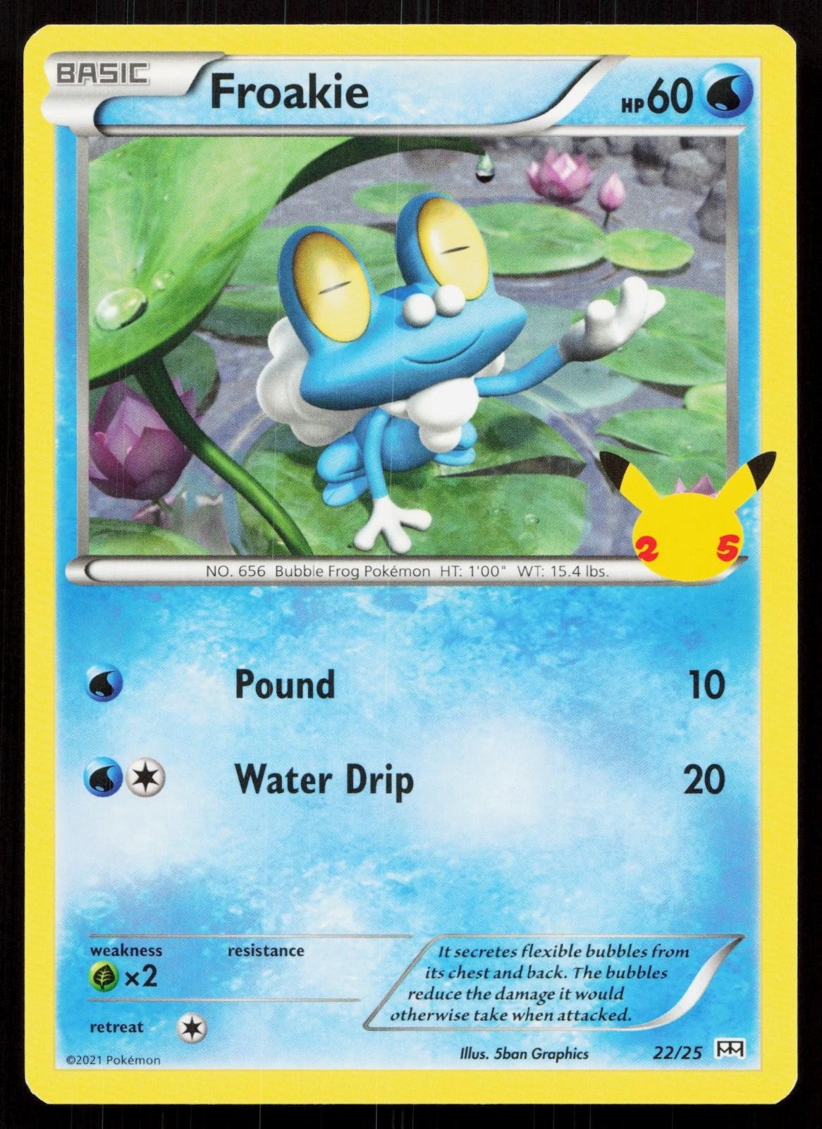 FROAKIE 022/025 MCDONALD'S 25TH ANNIVERSARY PROMOS NM - Mastercoins
