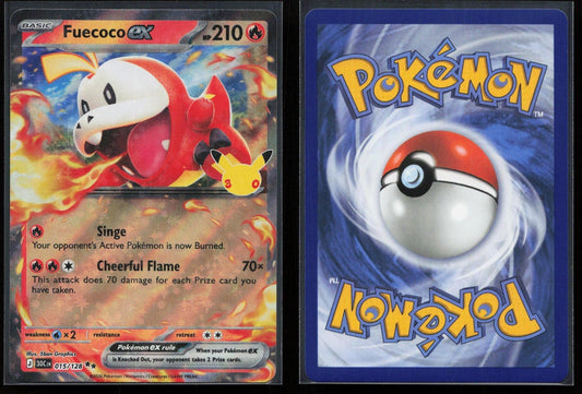 Fuecoco ex 015/128 ME: 30th Celebration Double Rare NM - Mastercoins