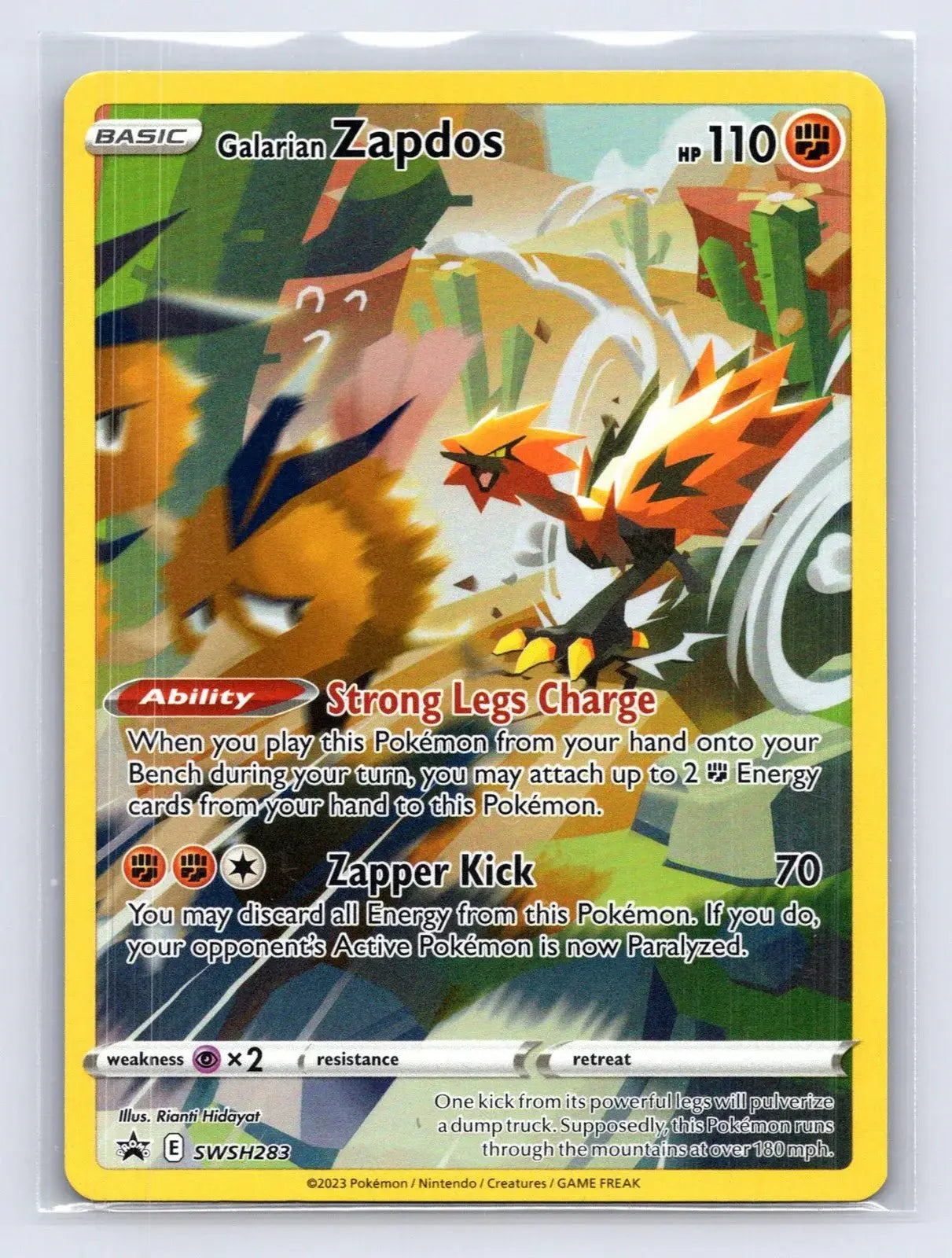 Galarian Zapdos SWSH283 SWSH Black Star Pokemon NM - Mastercoins