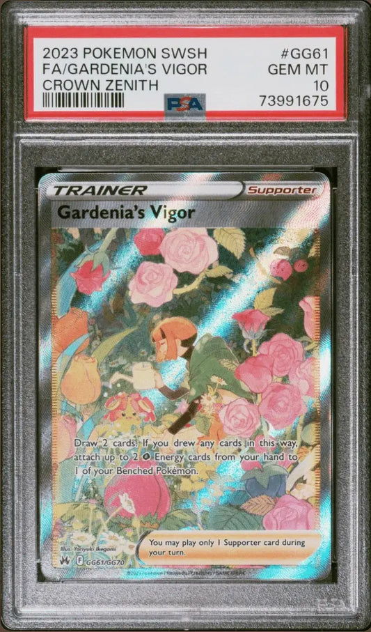 Gardenia's Vigor GG61/GG70 Crown Zenith Full Art PSA 10 - Mastercoins