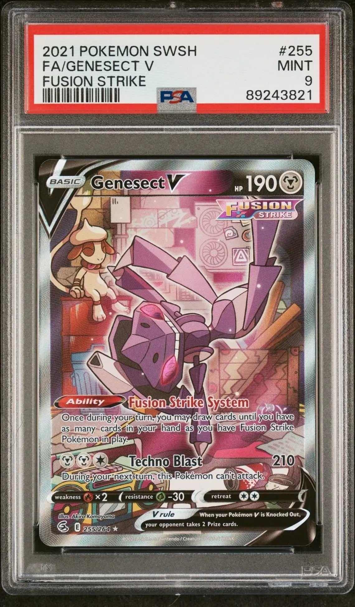 Genesect V 255 Fusion Strike PSA 9 - Mastercoins