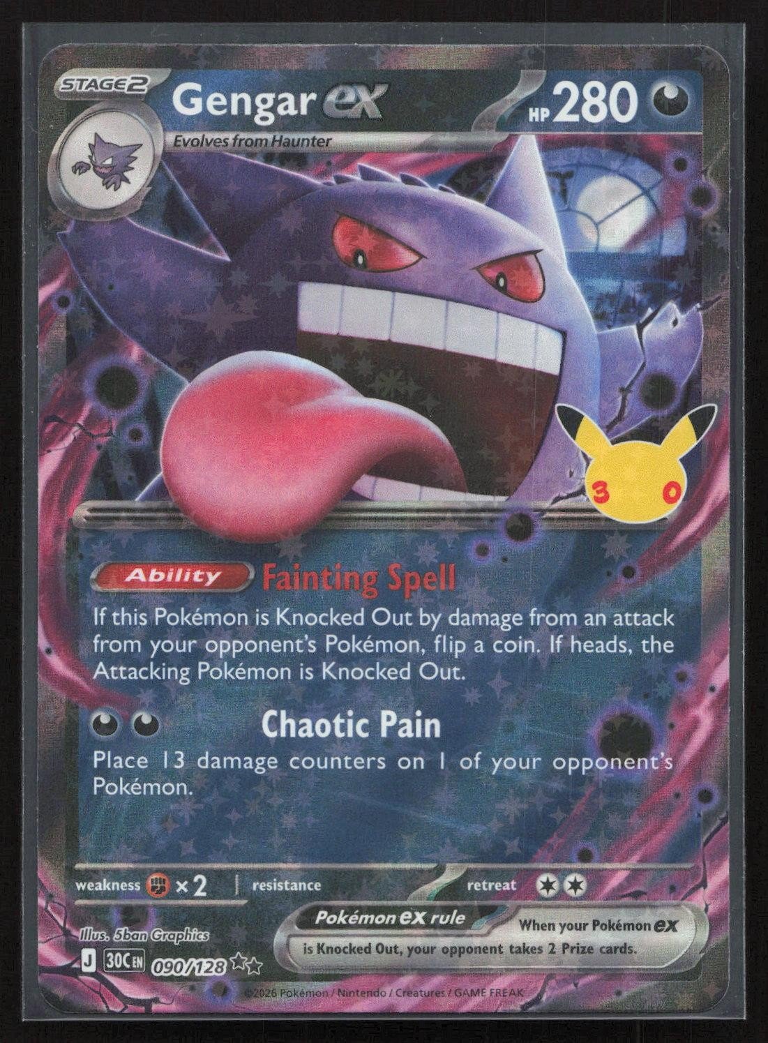 Gengar ex 090/128 ME: 30th Celebration NM - Mastercoins