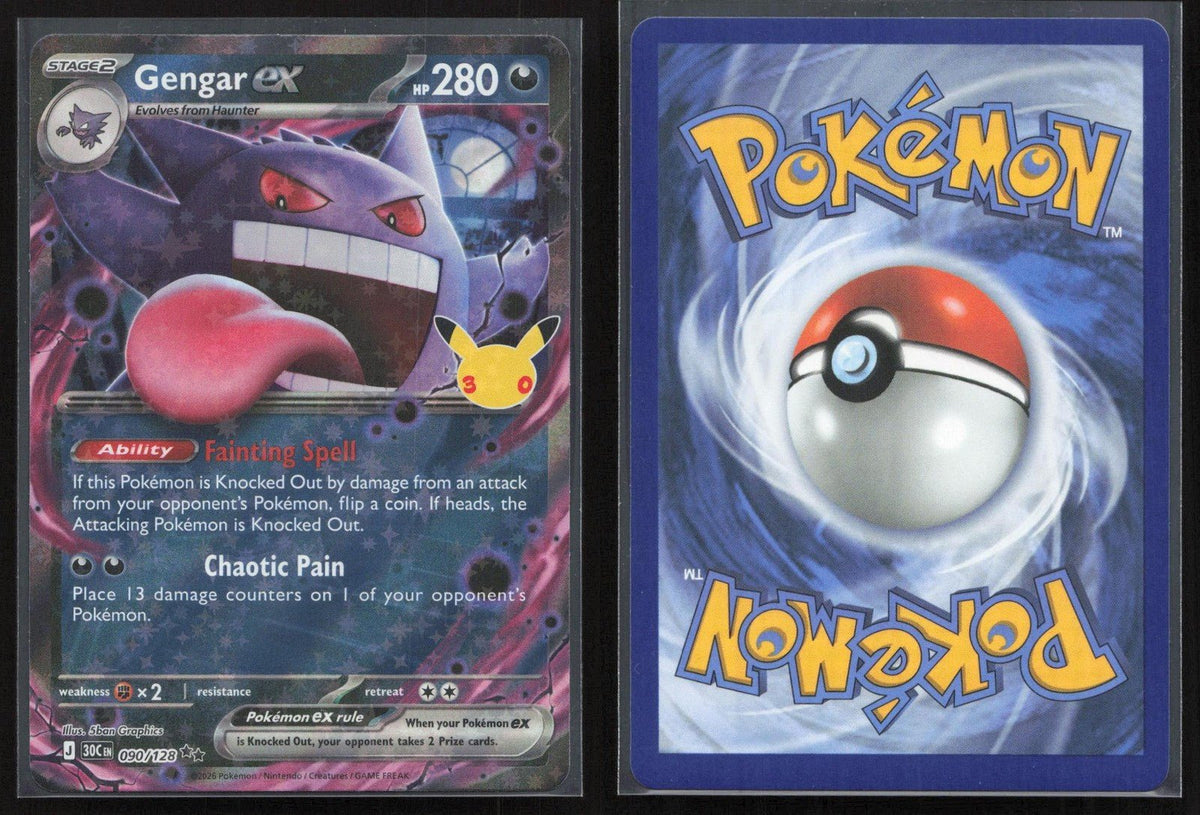 Gengar ex 090/128 ME: 30th Celebration NM - Mastercoins