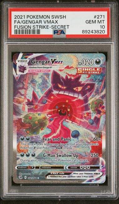 ?? GENGAR VMAX 271/264 FUSION STRIKE PSA 10 - Mastercoins