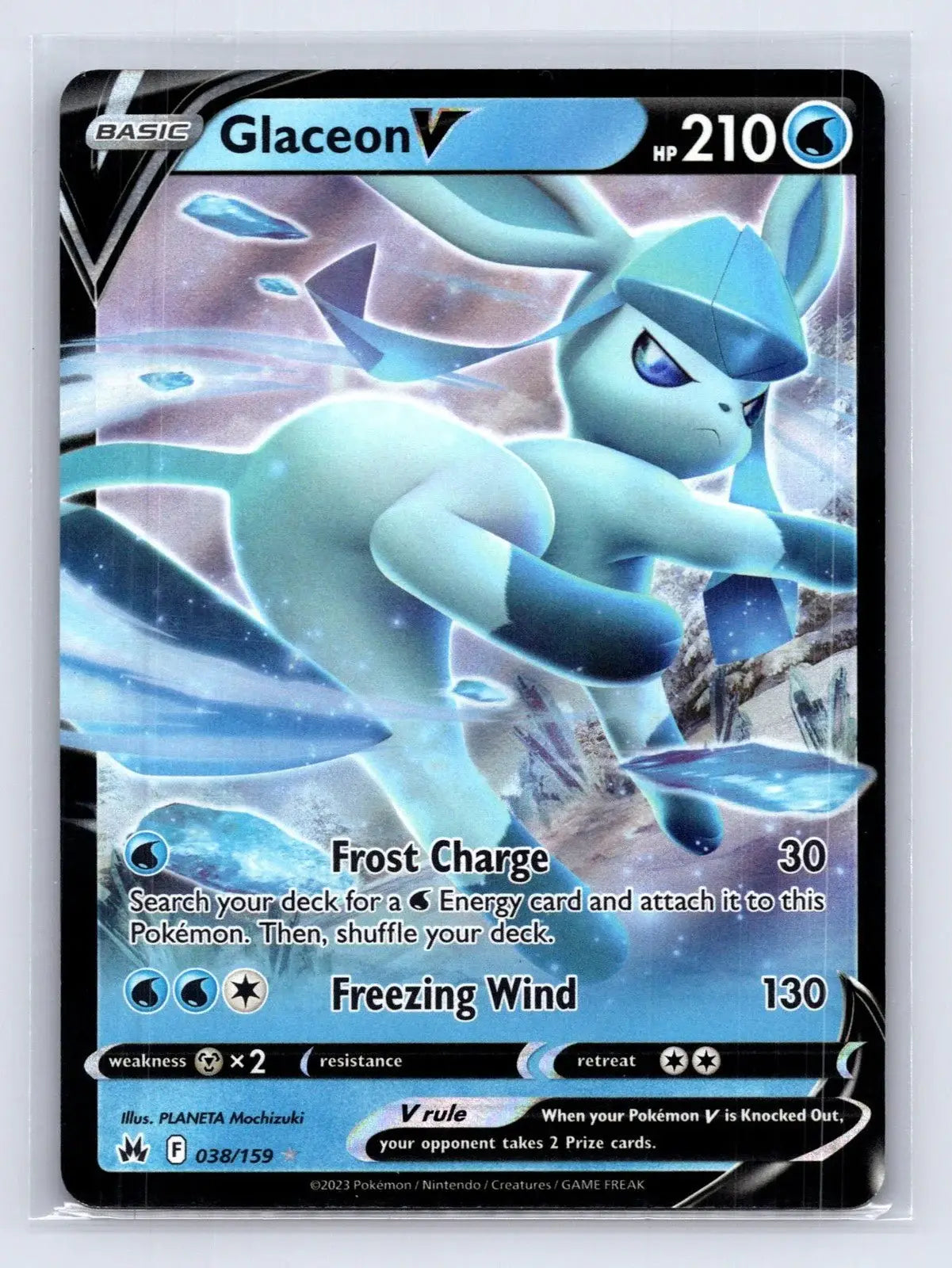 Glaceon V 038/159 Crown Zenith Pokemon NM - Mastercoins