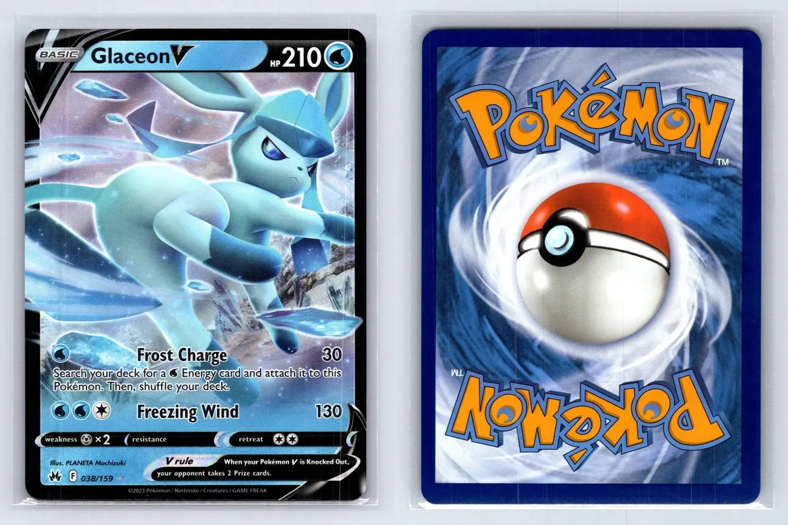 Glaceon V 038/159 Crown Zenith Pokemon NM - Mastercoins