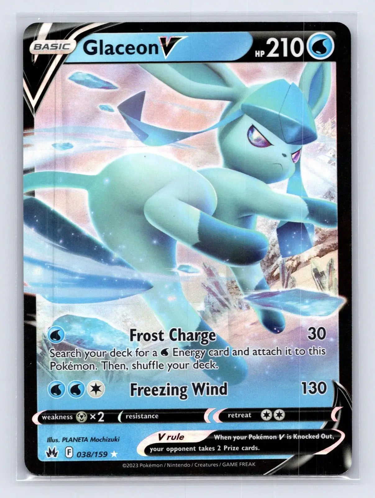 Glaceon V 038/159 Crown Zenith Pokemon NM - Mastercoins