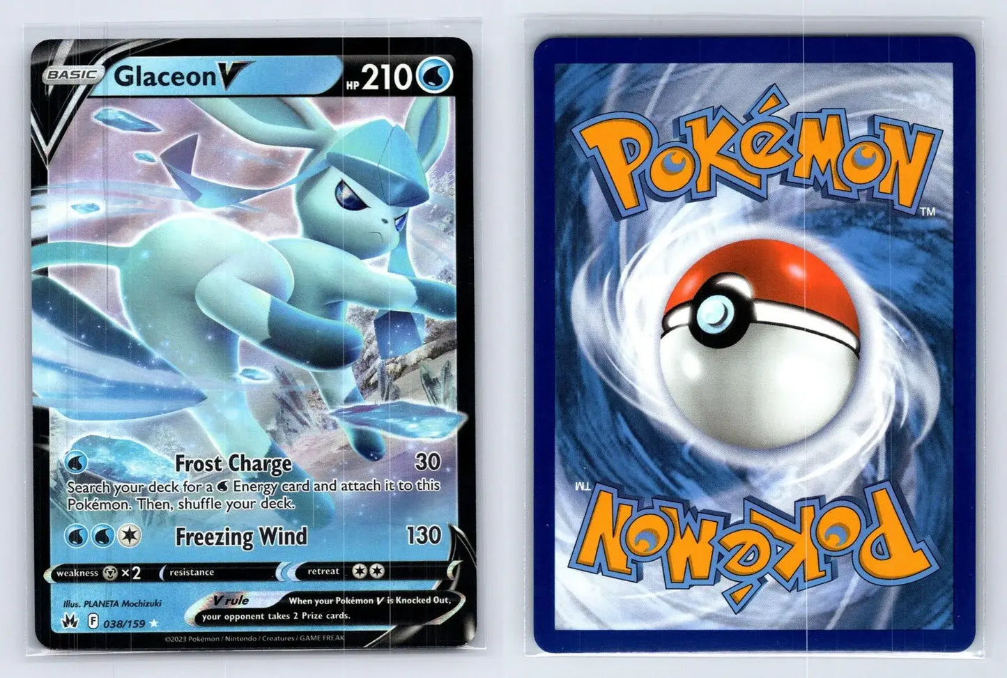 Glaceon V 038/159 Crown Zenith Pokemon NM - Mastercoins