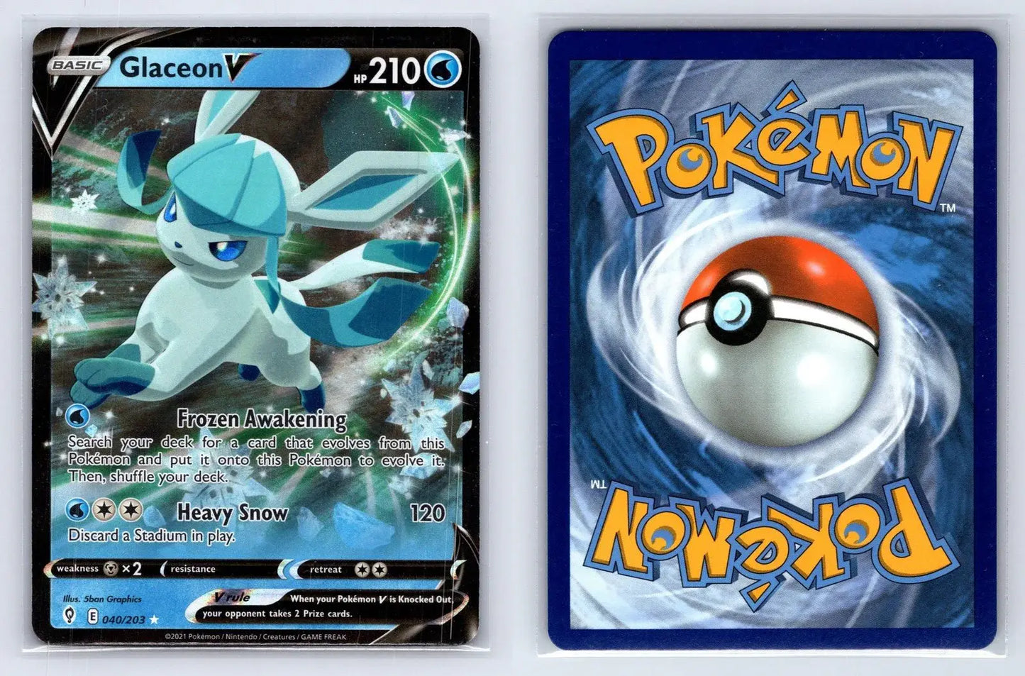 Glaceon V 040/203 Evolving Skies Pokemon NM - Mastercoins