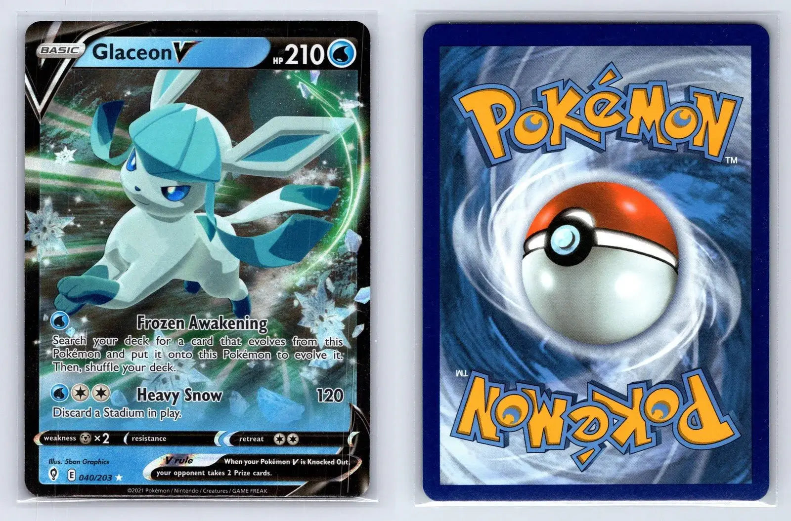 Glaceon V 040/203 Evolving Skies Pokemon NM - Mastercoins