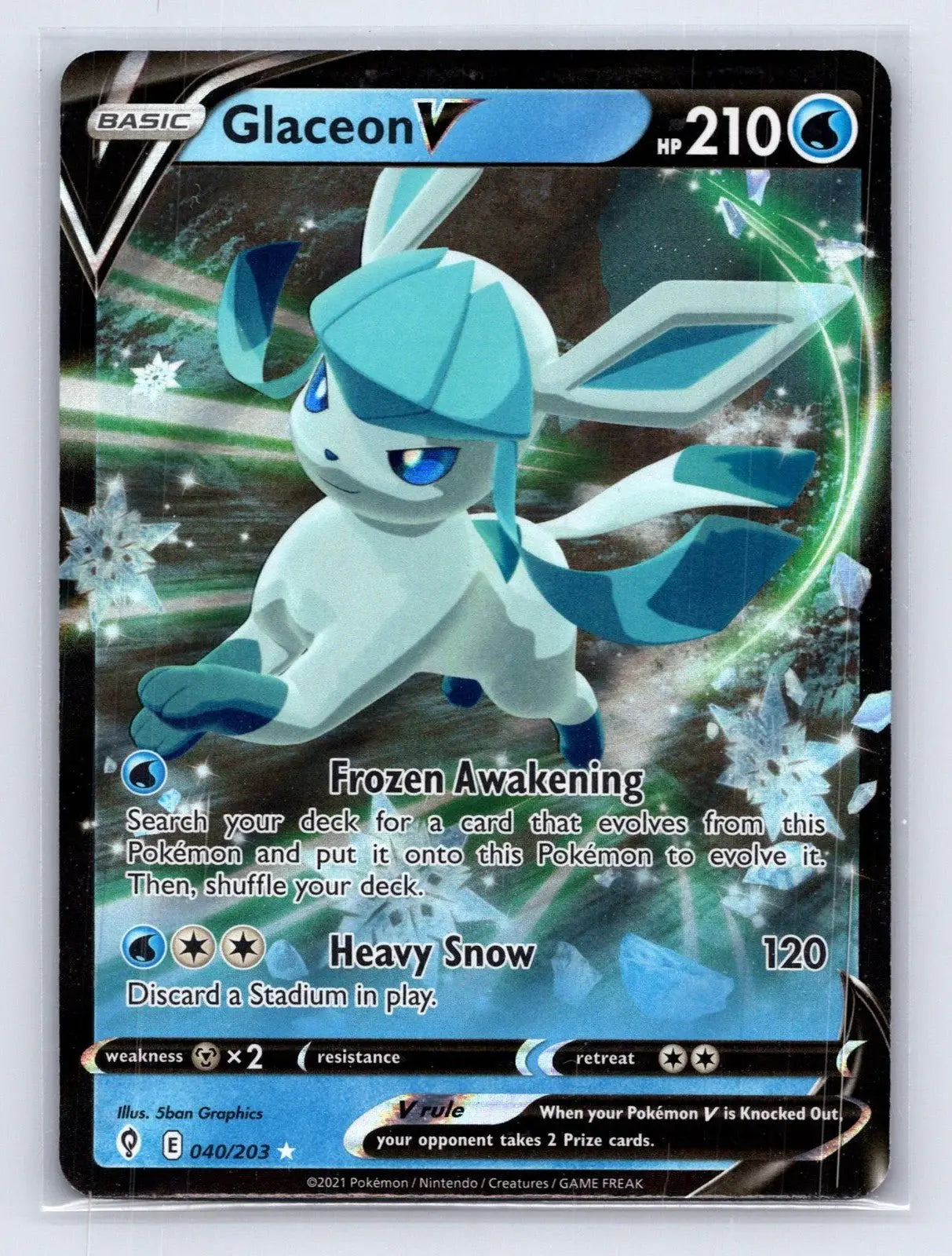 Glaceon V 040/203 Evolving Skies Pokemon NM - Mastercoins