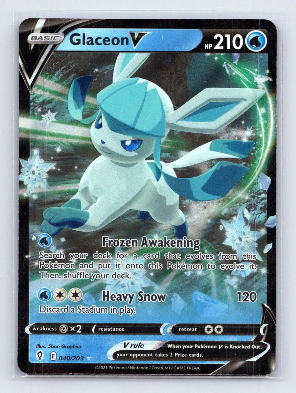 Glaceon V 040/203 Evolving Skies Pokemon NM - Mastercoins