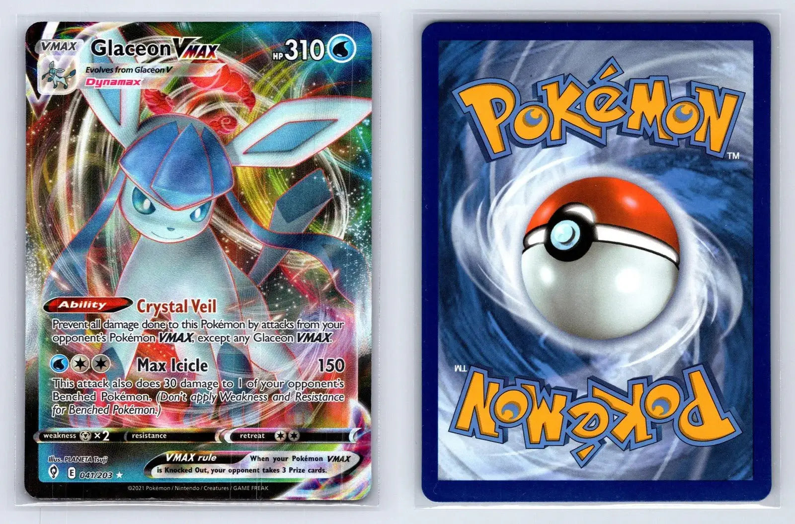 Glaceon VMAX 041/203 Evolving Skies Pokemon NM - Mastercoins
