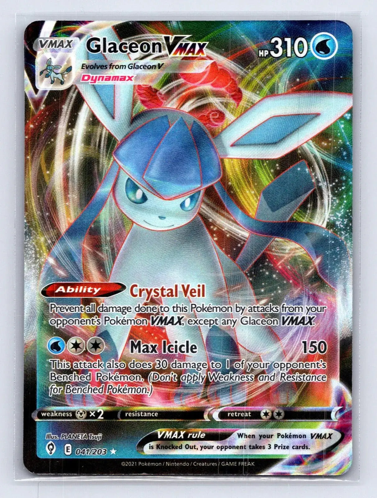 Glaceon VMAX 041/203 Evolving Skies Pokemon NM - Mastercoins