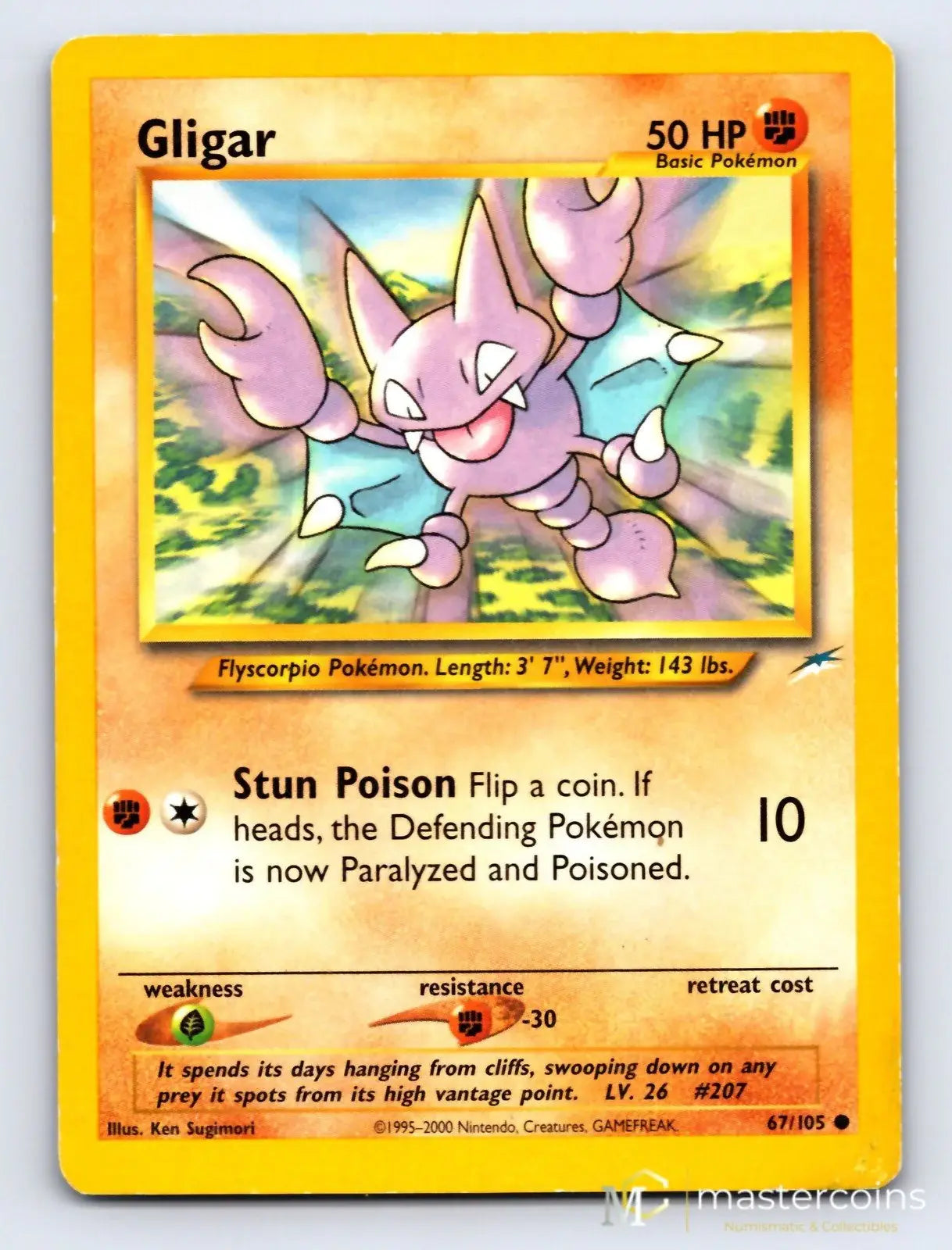 Gligar 67/105 Neo Destiny Pokemon MP - Mastercoins