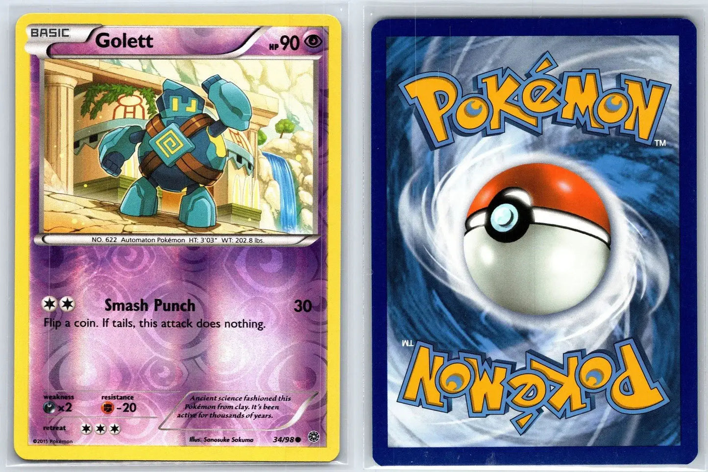 Golett 34/98 Reverse Holo Ancient Origins Pokemon NM - Mastercoins