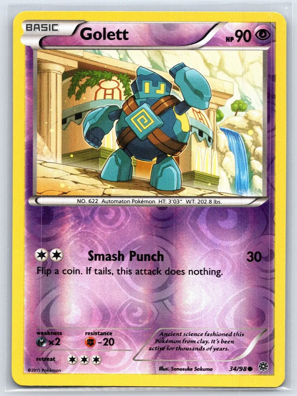 Golett 34/98 Reverse Holo Ancient Origins Pokemon NM - Mastercoins