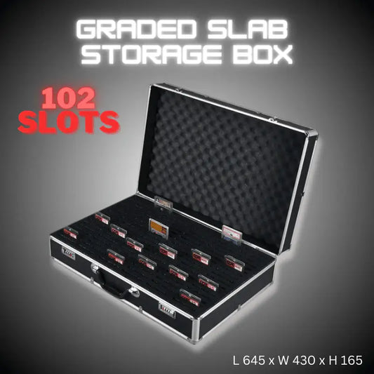 Graded Slab Card Storage Box with Pin Lock (Hold 102 Slabs) - Mastercoins