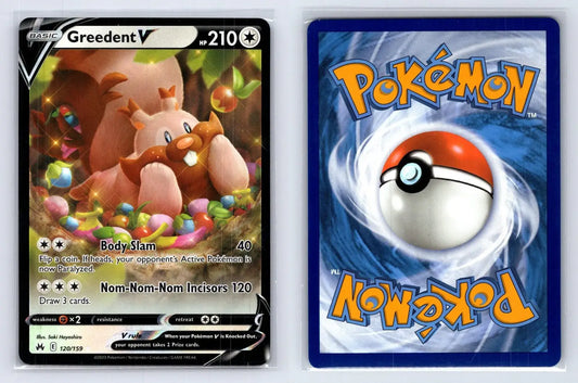 Greedent V 120/159 Crown Zenith Pokemon NM - Mastercoins