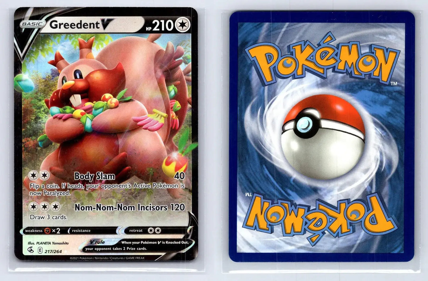 Greedent V 217/264 Fusion Strike Pokemon NM - Mastercoins