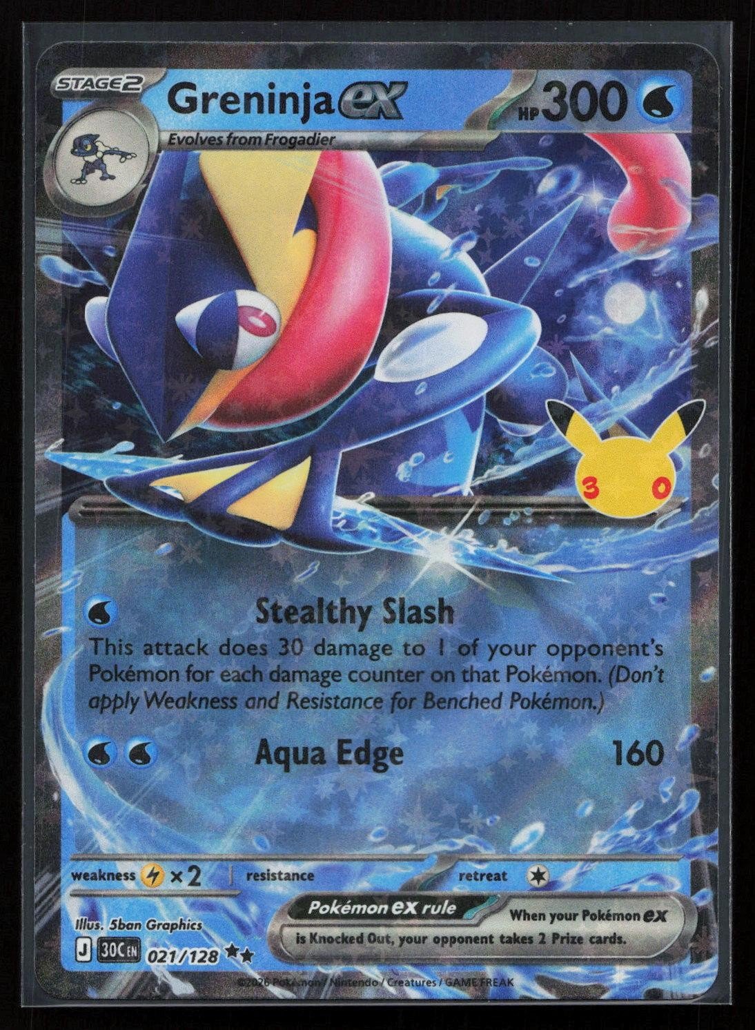 Greninja ex 021/128 ME: 30th Celebration Double Rare NM - Mastercoins