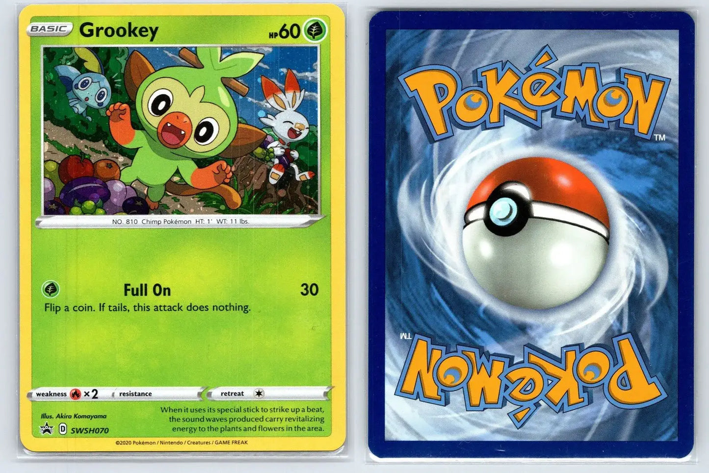 Grookey SWSH070 SWSH Black Star Pokemon NM - Mastercoins