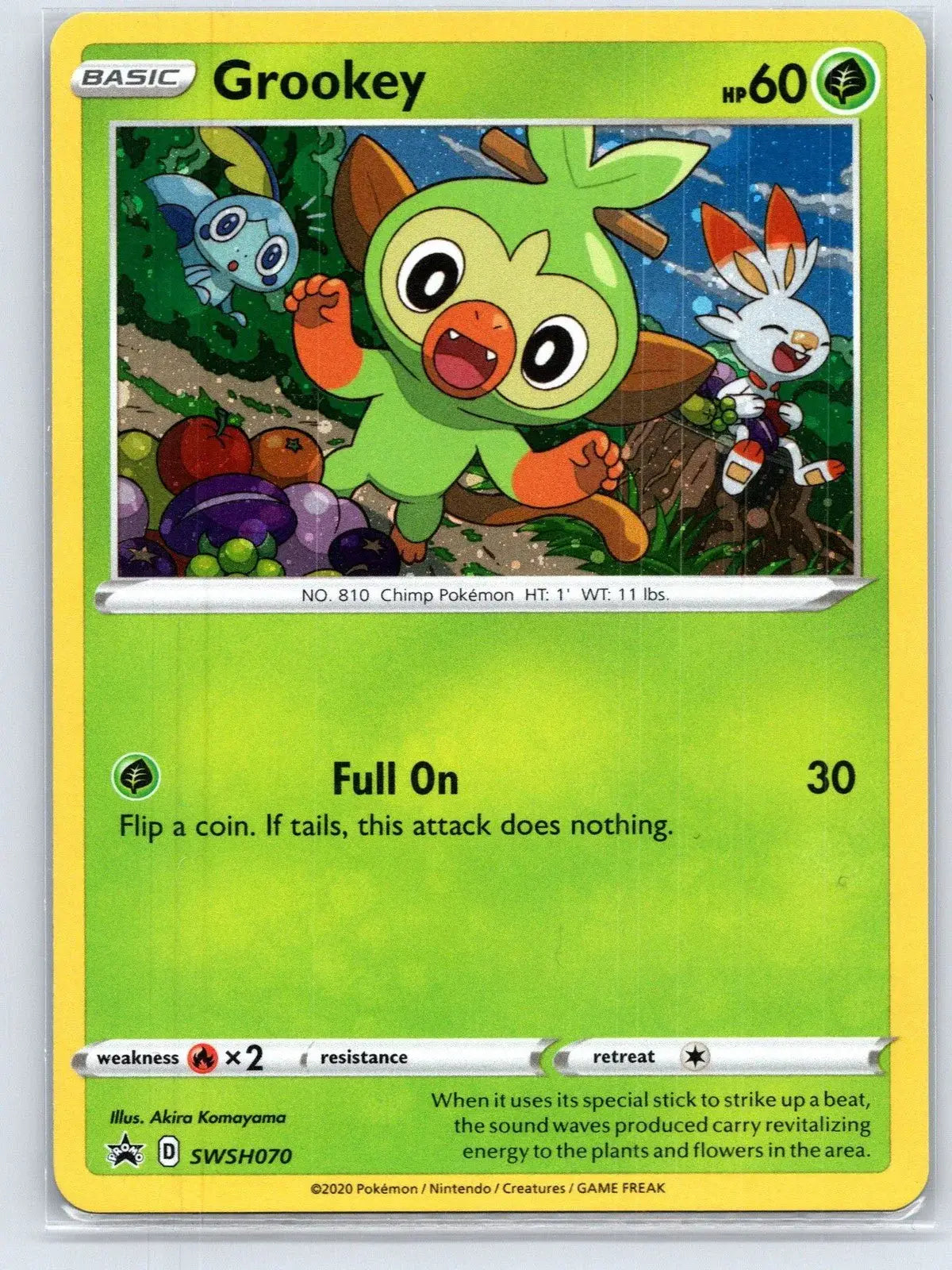 Grookey SWSH070 SWSH Black Star Pokemon NM - Mastercoins