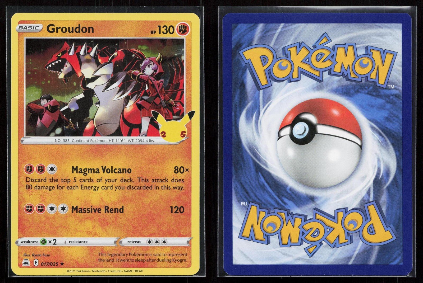 GROUDON 017/025 CELEBRATIONS NM - Mastercoins