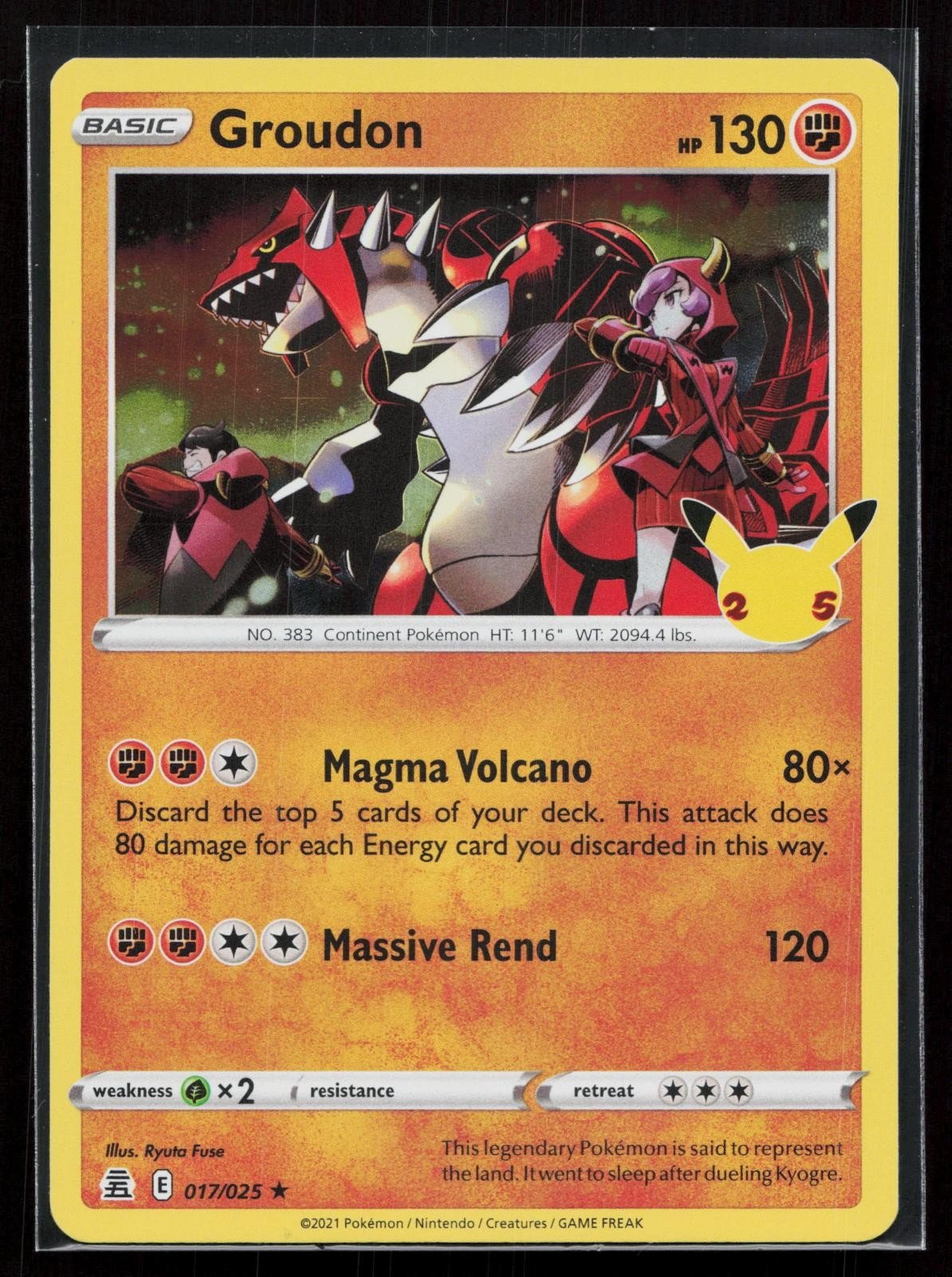 GROUDON 017/025 CELEBRATIONS NM - Mastercoins
