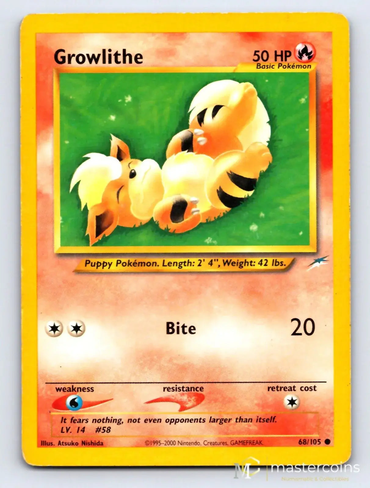 Growlithe 68/105 Neo Destiny Pokemon MP - Mastercoins