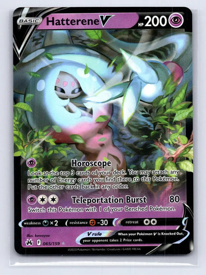 Hatterene V 065/159 Crown Zenith Pokemon NM - Mastercoins