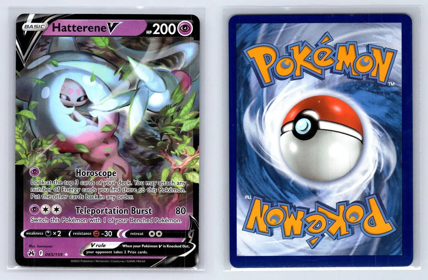 Hatterene V 065/159 Crown Zenith Pokemon NM - Mastercoins