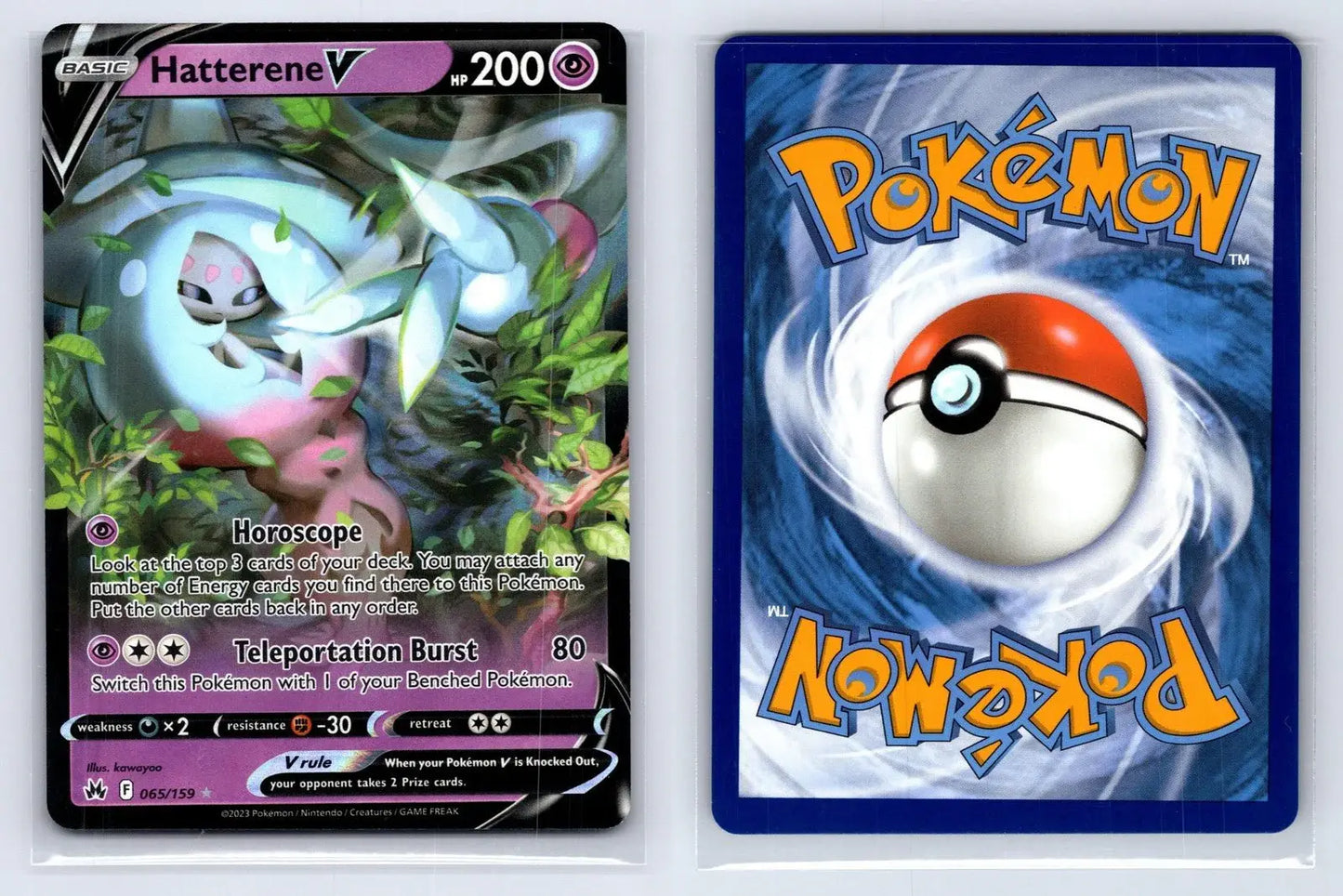 Hatterene V 065/159 Crown Zenith Pokemon NM - Mastercoins