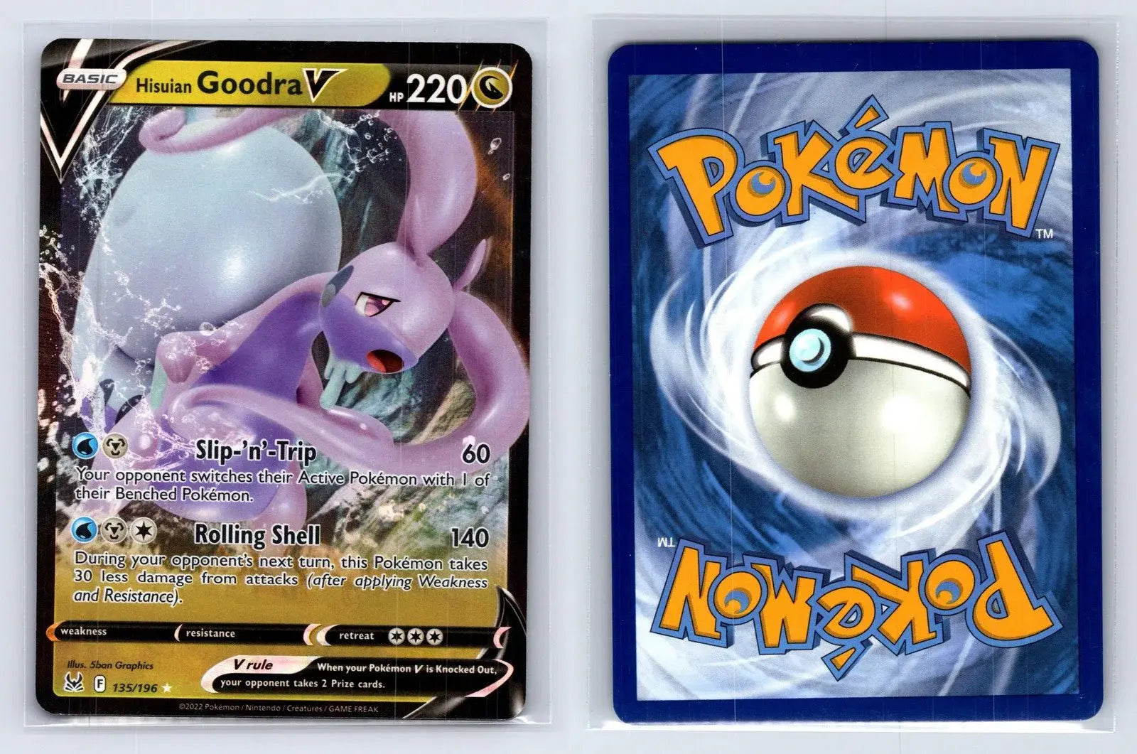 Hisuian Goodra V 135/196 Lost Origin Pokemon NM - Mastercoins