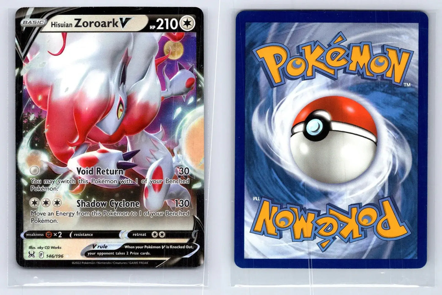 Hisuian Zoroark V 146/196 Lost Origin Pokemon NM - Mastercoins