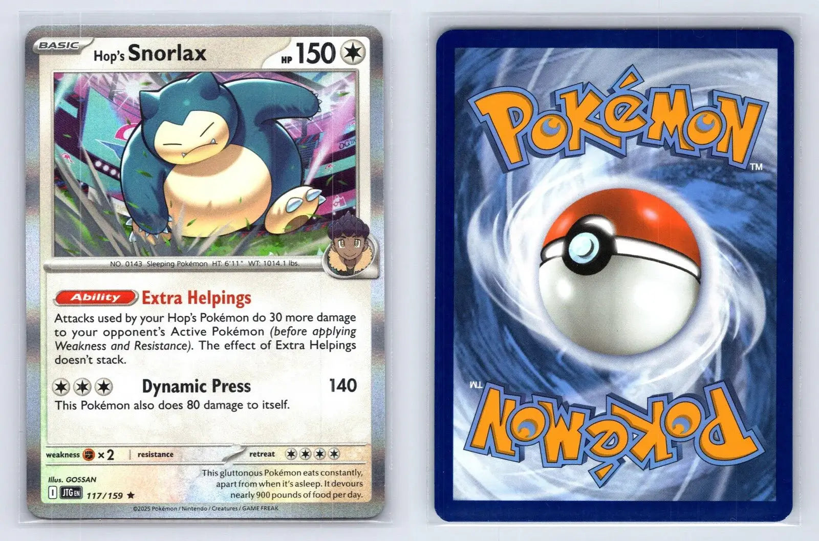 Hop's Snorlax 117/159 Journey Together Pokemon NM - Mastercoins
