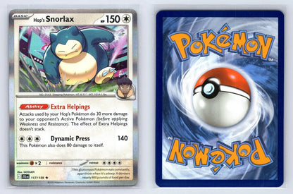 Hop's Snorlax 117/159 Journey Together Pokemon NM - Mastercoins