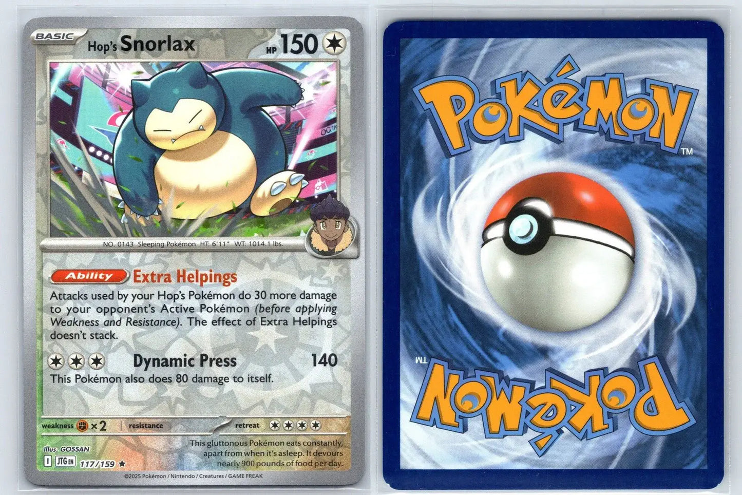 Hop's Snorlax 117/159 Journey Together Pokemon NM - Mastercoins