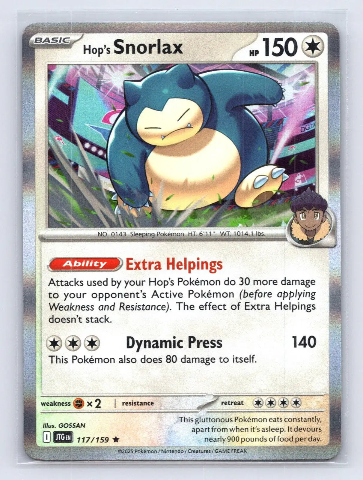 Hop's Snorlax 117/159 Journey Together Pokemon NM - Mastercoins