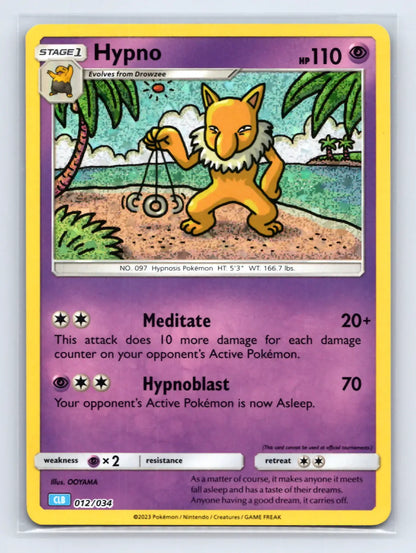 Hypno 012/034 TCG Classic Blastoise Pokemon Near Mint - Mastercoins