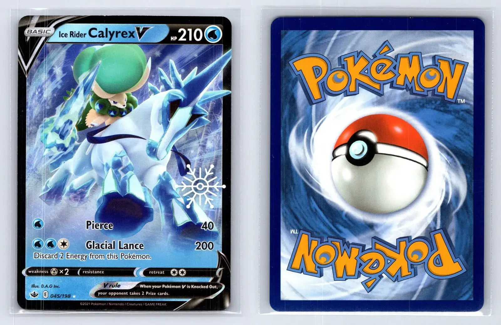 Ice Rider Calyrex V 045/198 PROMO Stamp Holiday Pokemon NM - Mastercoins