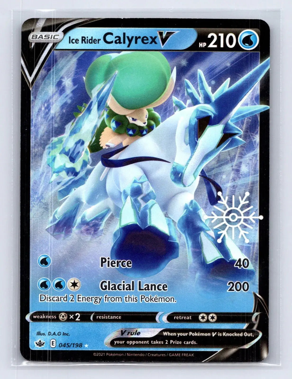 Ice Rider Calyrex V 045/198 PROMO Stamp Holiday Pokemon NM - Mastercoins