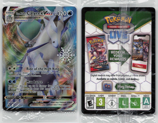 ICE RIDER CALYREX VMAX 046/198 SNOWFLAKE STAMP PROMO - Mastercoins