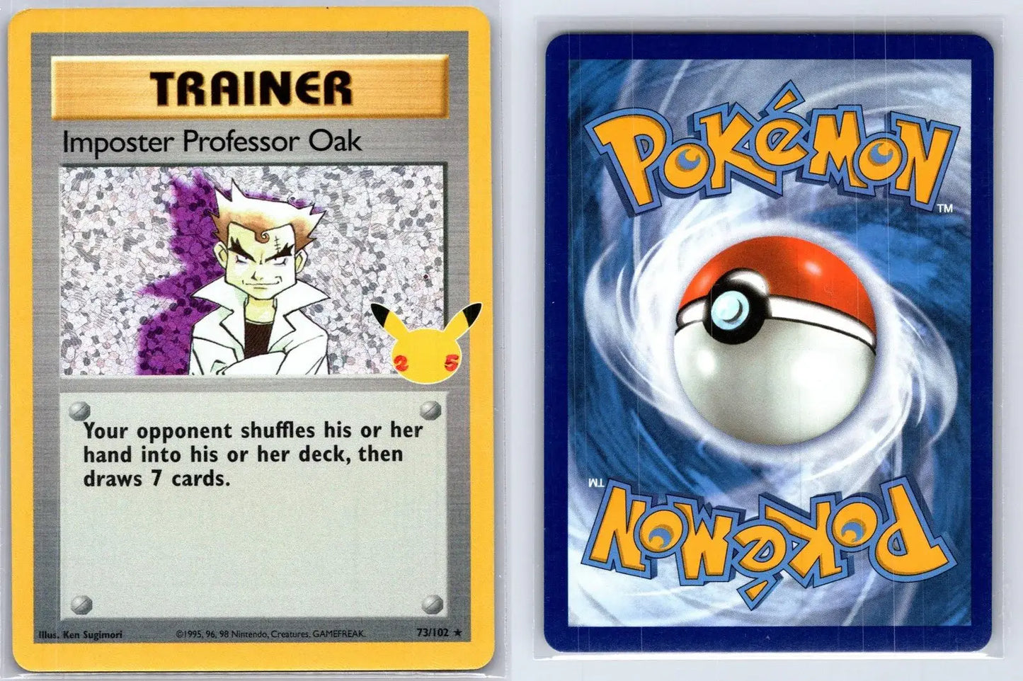 Impostor Professor Oak 73/102 25th Base Set Pokemon NM - Mastercoins