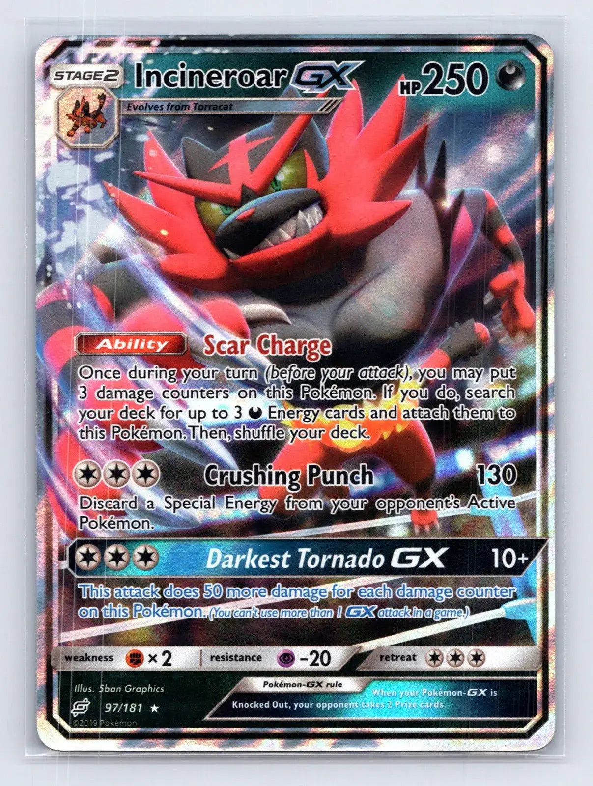 Incineroar GX 97/181 Team Up Pokemon NM - Mastercoins