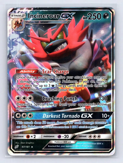 Incineroar GX 97/181 Team Up Pokemon NM - Mastercoins