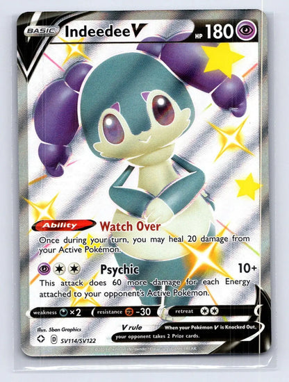 Indeedee V SV114/SV122 Shining Fates Shiny Vault Pokemon NM - Mastercoins